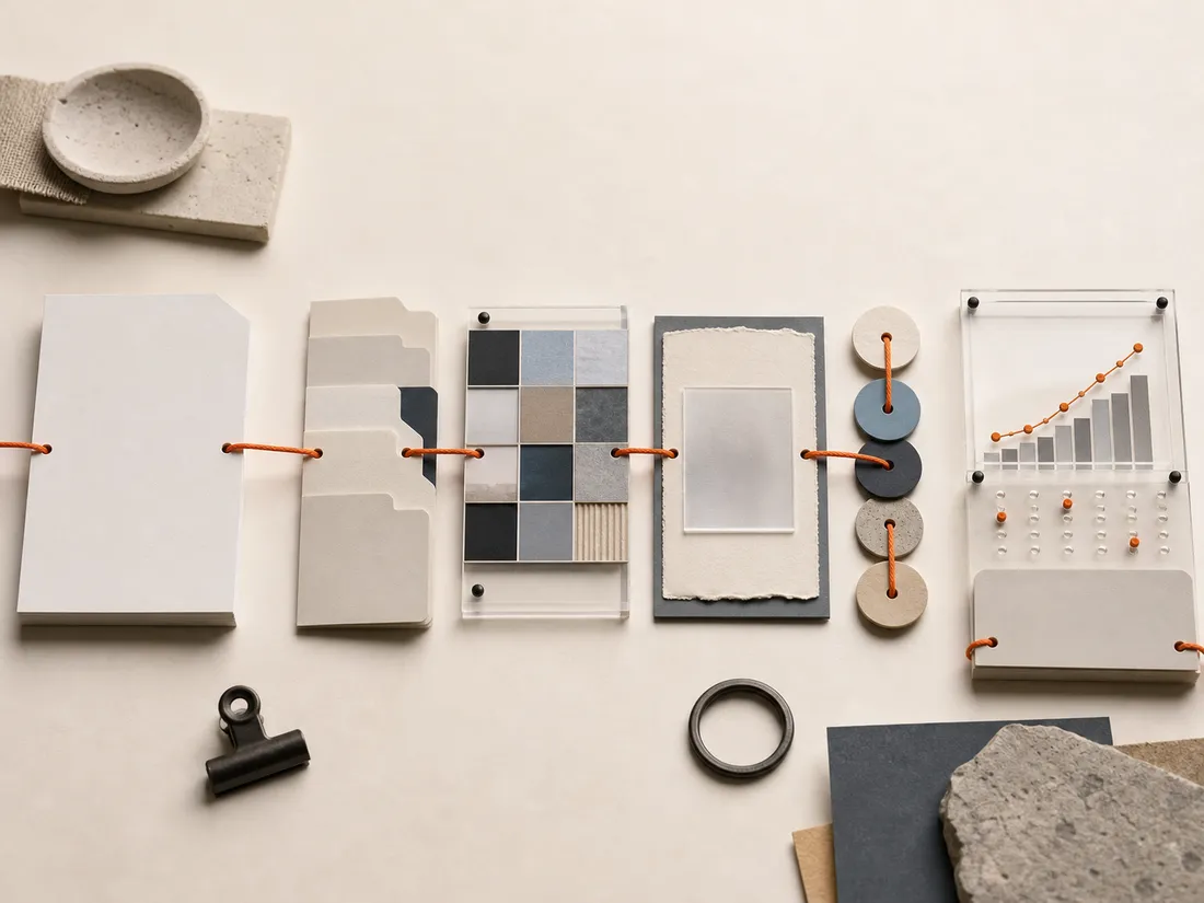 A tactile editorial artwork connecting a campaign brief, planning decisions and measurable evidence.